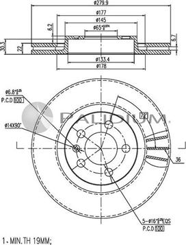 Ashuki P330-042 - Bremžu diski autodraugiem.lv