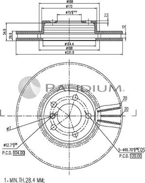 Ashuki P330-053 - Bremžu diski autodraugiem.lv