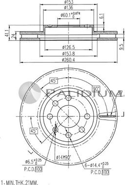 Ashuki P330-003 - Bremžu diski autodraugiem.lv