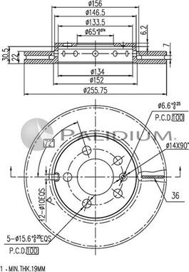 Ashuki P330-002 - Bremžu diski autodraugiem.lv