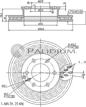 Ashuki P330-017 - Bremžu diski autodraugiem.lv