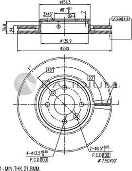 Ashuki P330-039 - Bremžu diski autodraugiem.lv