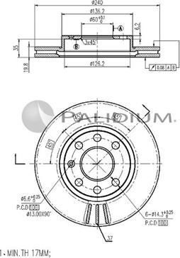 Ashuki P330-038 - Bremžu diski autodraugiem.lv