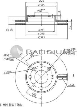 Ashuki P330-072 - Bremžu diski autodraugiem.lv