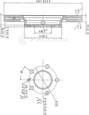 Ashuki P330-147 - Bremžu diski autodraugiem.lv