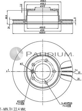 Ashuki P330-157 - Bremžu diski autodraugiem.lv