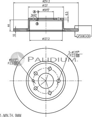 Ashuki P330-111 - Bremžu diski autodraugiem.lv