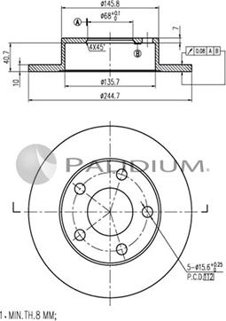 Ashuki P331-017 - Bremžu diski autodraugiem.lv