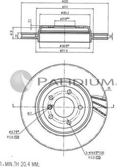 Ashuki P331-023 - Bremžu diski autodraugiem.lv