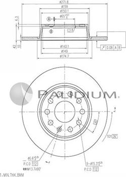 Ashuki P331-115 - Bremžu diski autodraugiem.lv