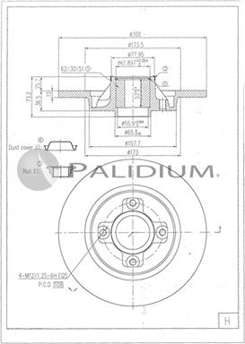 Ashuki P331-121 - Bremžu diski autodraugiem.lv