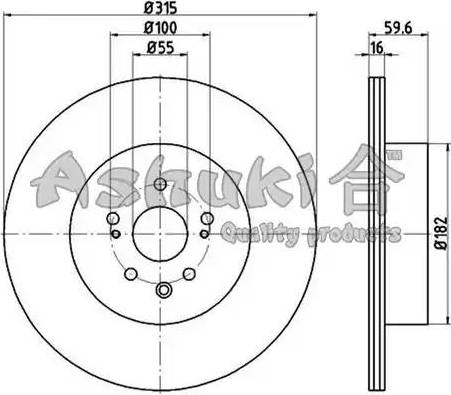 Ashuki T603-13 - Bremžu diski autodraugiem.lv