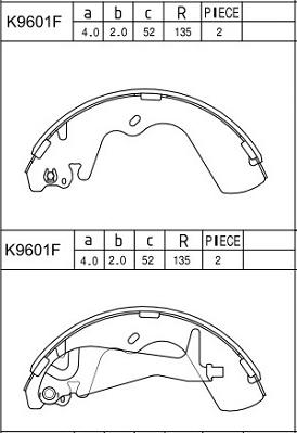 Asimco K9601F - Bremžu loku komplekts autodraugiem.lv