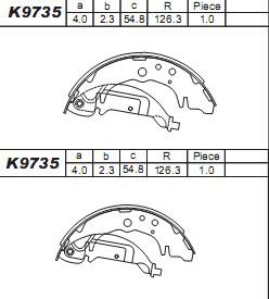 Asimco K9735 - Bremžu loku komplekts autodraugiem.lv