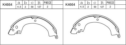 Asimco K4664 - Bremžu loku komplekts autodraugiem.lv