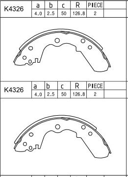 Asimco K4326 - Bremžu loku komplekts autodraugiem.lv