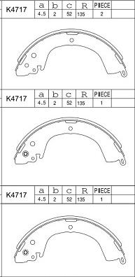 Asimco K4717 - Bremžu loku komplekts autodraugiem.lv