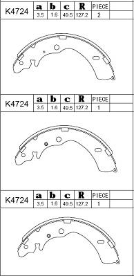 Asimco K4724 - Bremžu loku komplekts autodraugiem.lv