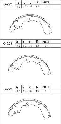 Asimco K4723 - Bremžu loku komplekts autodraugiem.lv