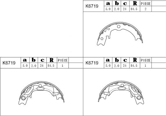 Asimco K6719 - Bremžu loku komplekts autodraugiem.lv