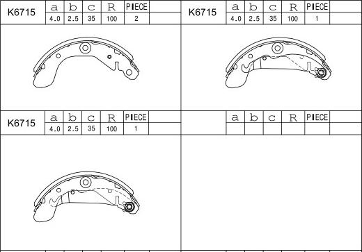 Asimco K6715 - Bremžu loku komplekts autodraugiem.lv