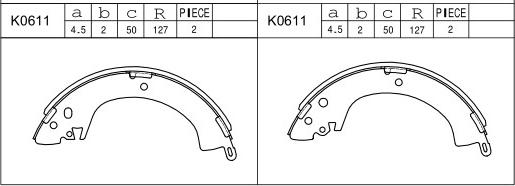 Asimco K0611 - Bremžu loku komplekts autodraugiem.lv