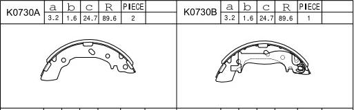 Asimco K0730 - Bremžu loku komplekts autodraugiem.lv