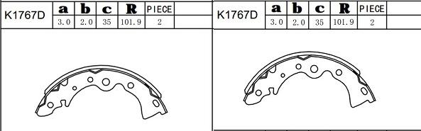 Asimco K1767D - Bremžu loku komplekts autodraugiem.lv