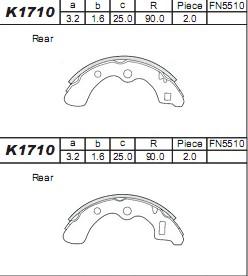 Asimco K1710 - Bremžu loku komplekts autodraugiem.lv