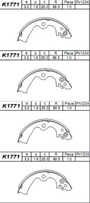 Asimco K1771 - Bremžu loku komplekts autodraugiem.lv