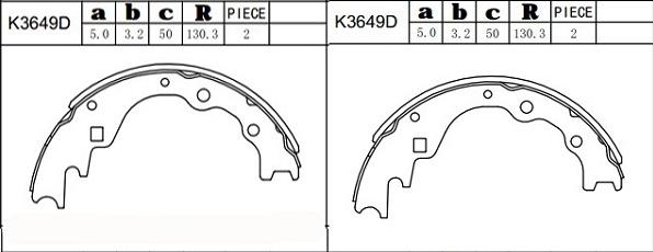 Asimco K3649D - Bremžu loku komplekts autodraugiem.lv