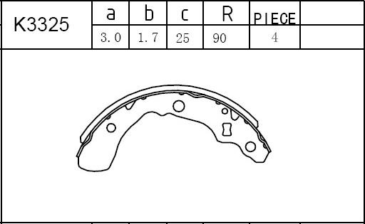 Asimco K3325 - Bremžu loku komplekts autodraugiem.lv