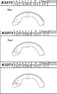 Asimco K3373 - Bremžu loku komplekts autodraugiem.lv