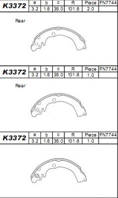 Asimco K3372 - Bremžu loku komplekts autodraugiem.lv