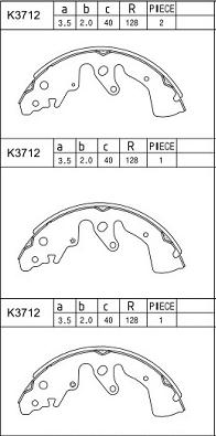 Asimco K3712 - Bremžu loku komplekts autodraugiem.lv