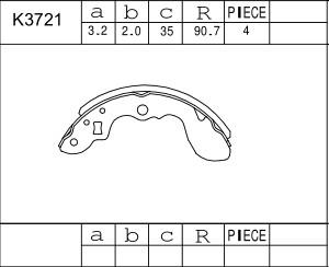 Asimco K3723 - Bremžu loku komplekts autodraugiem.lv