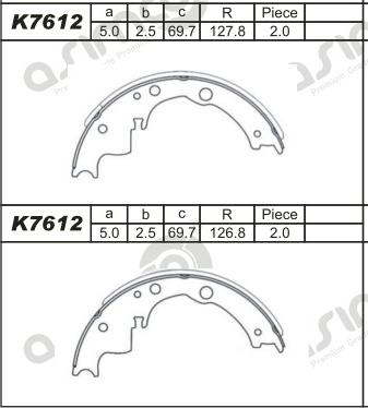 Asimco K7612 - Bremžu loku komplekts autodraugiem.lv