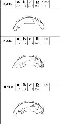 Asimco K7004 - Bremžu loku komplekts autodraugiem.lv