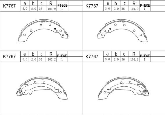 Asimco K7767 - Bremžu loku komplekts autodraugiem.lv