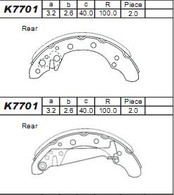 Asimco K7701 - Bremžu loku komplekts autodraugiem.lv