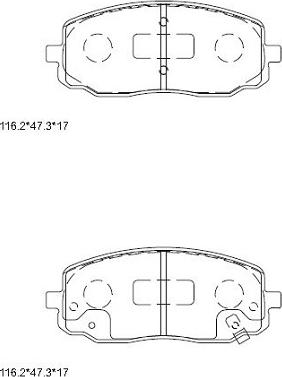 Asimco KD9741 - Bremžu uzliku kompl., Disku bremzes autodraugiem.lv