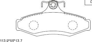 Asimco KD9754 - Bremžu uzliku kompl., Disku bremzes autodraugiem.lv