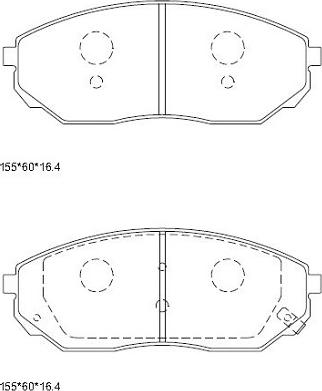 Asimco KD9717 - Bremžu uzliku kompl., Disku bremzes autodraugiem.lv