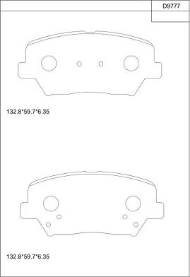 Asimco KD9777 - Bremžu uzliku kompl., Disku bremzes autodraugiem.lv