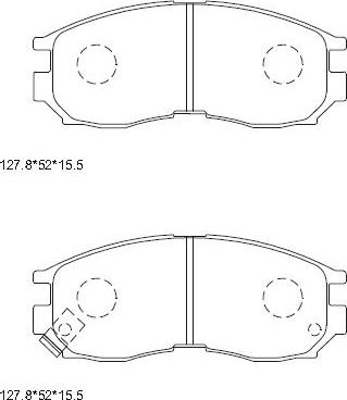 Asimco KD4631 - Bremžu uzliku kompl., Disku bremzes autodraugiem.lv