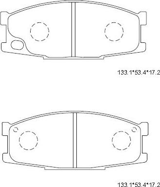 Asimco KD4348 - Bremžu uzliku kompl., Disku bremzes autodraugiem.lv