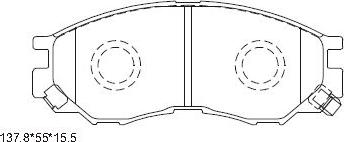 Asimco KD4231 - Bremžu uzliku kompl., Disku bremzes autodraugiem.lv