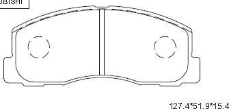 Asimco KD4724 - Bremžu uzliku kompl., Disku bremzes autodraugiem.lv