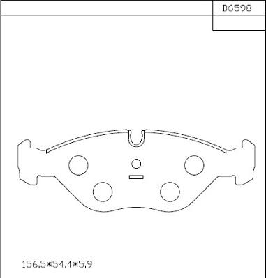 Asimco KD6598 - Bremžu uzliku kompl., Disku bremzes autodraugiem.lv