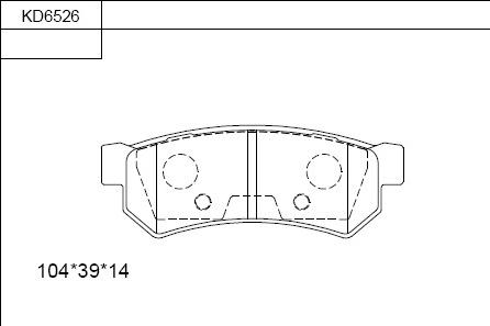 Asimco KD6526 - Bremžu uzliku kompl., Disku bremzes autodraugiem.lv